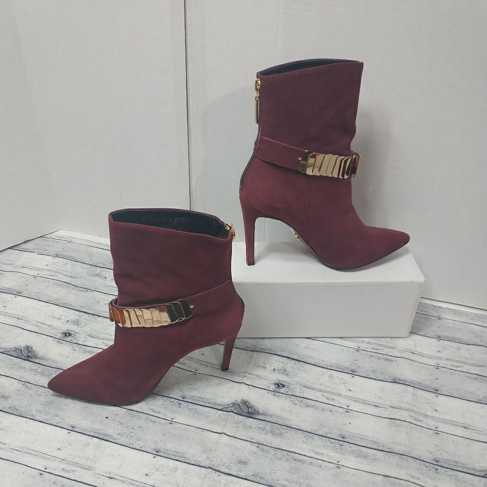 Carrano Ankle Boots Burgundy US  SZ 6 MSRP $359.00